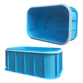 Plastový bazén 4x2,3 x výška 1,2m se zaoblenými rohy včetně skimmeru, 2x tryska, propojovací PVC-U fitinky